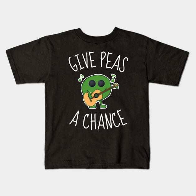 Give Peas A Change Funny Pea Singing Kids T-Shirt by DesignArchitect